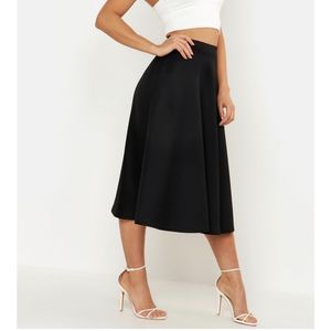 Black midi skirt